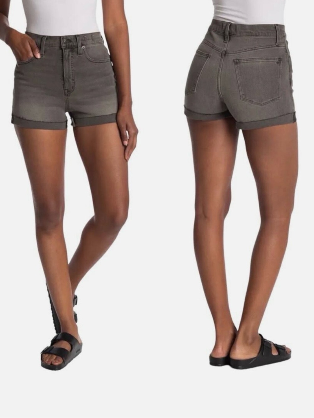 Madewell High Rise Cuffed Denim Shorts